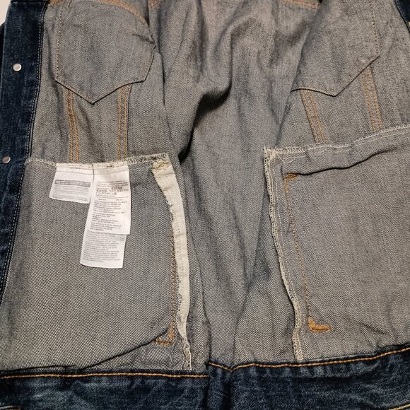Levi's Trucker Jean Jacket Men's Danica Faded Distressed Size S - Picture 10 of 13